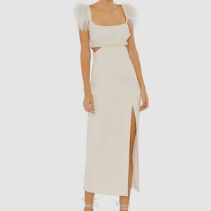 NWT Likely White Feather Dress